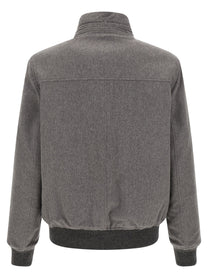 Brunello Cucinelli Cashmere and Vicuna Jacket Grey