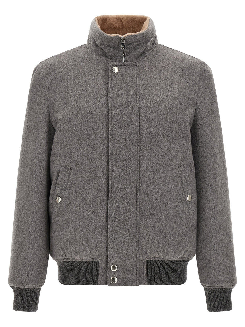 Brunello Cucinelli Cashmere and Vicuna Jacket Grey
