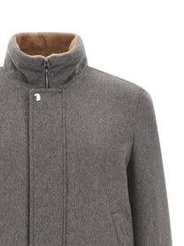 Brunello Cucinelli Cashmere and Vicuna Jacket Grey