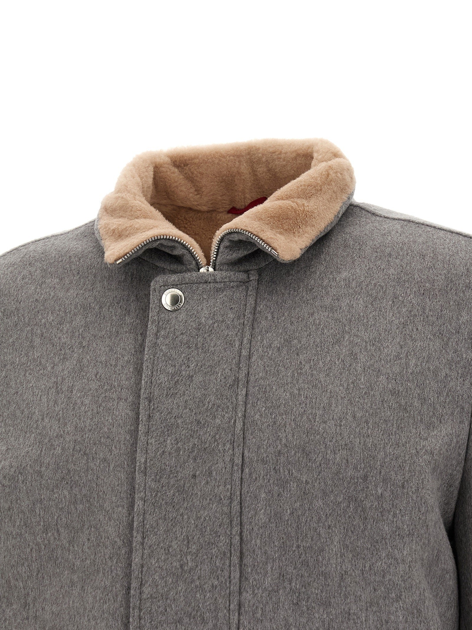 Brunello Cucinelli Cashmere and Vicuna Jacket Grey
