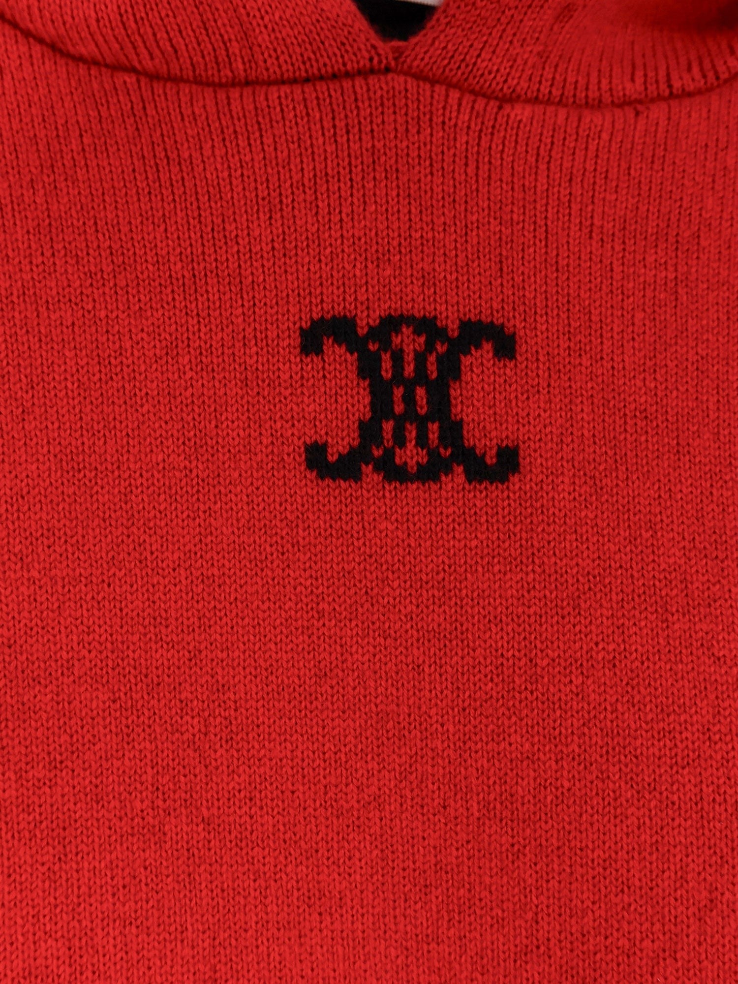 Celine Men's Cashmere and Wool Blend Sweatshirt Black Celine