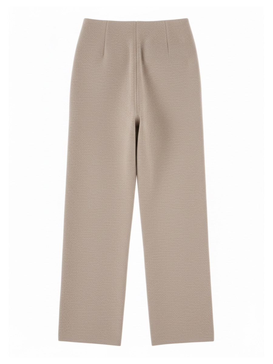 Max Mara Women's Cashmere and Wool Fleece Pants Beige