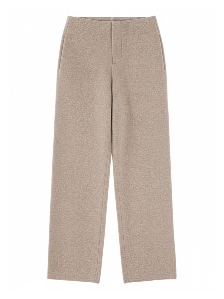 Max Mara Women's Cashmere and Wool Fleece Pants Beige