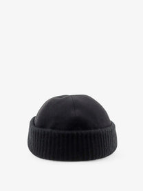 Loro Piana Men's Cashmere Beanie Hat Black