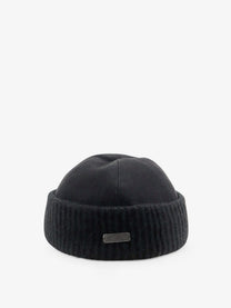 Loro Piana Men's Cashmere Beanie Hat Black