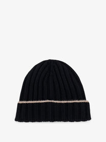 Brunello Cucinelli Men's Cashmere Beanie Black