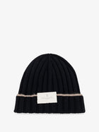 Brunello Cucinelli Men's Cashmere Beanie Black