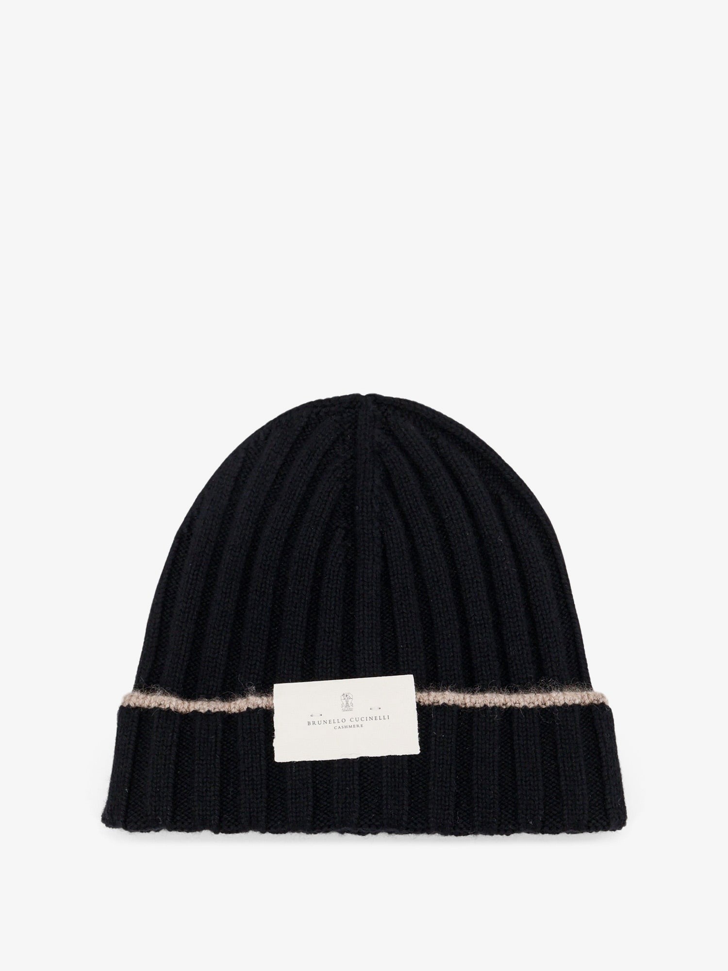 Brunello Cucinelli Men's Cashmere Beanie Black