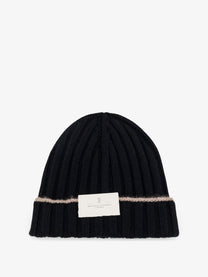 Brunello Cucinelli Men's Cashmere Beanie Black
