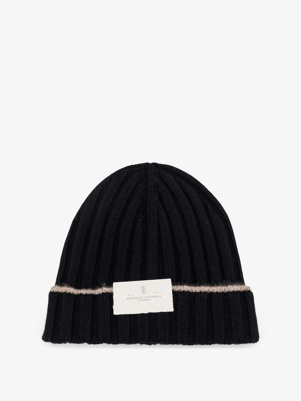Brunello Cucinelli Men's Cashmere Beanie Black