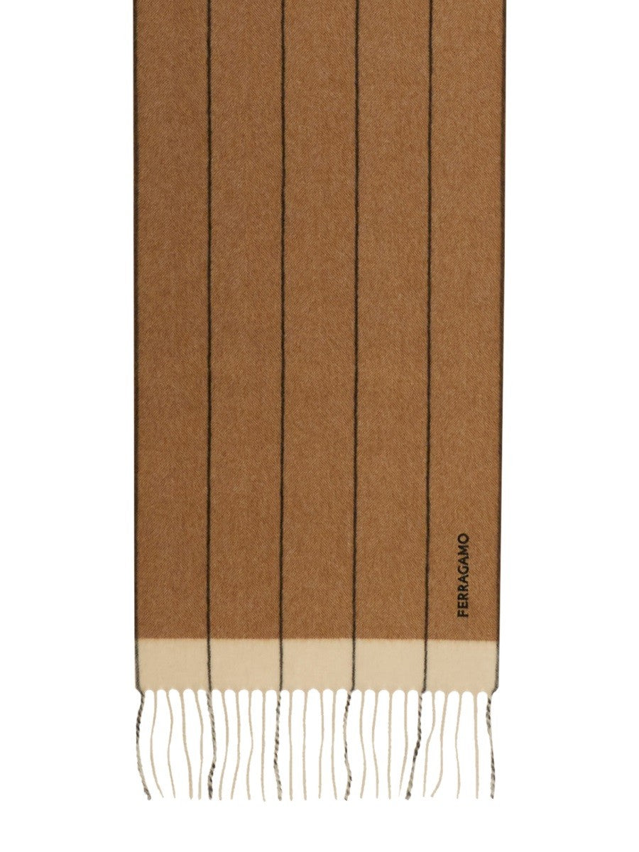 Ferragamo Men's Cashmere Blend Scarf Beige