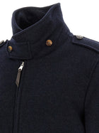 Brunello Cucinelli Cashmere Bomber Beaver Blue, view 5