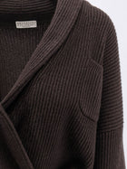 Brunello Cucinelli Women's Cashmere Cardigan Brown, view 3