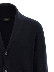 Brioni Cashmere Cardigan Blue