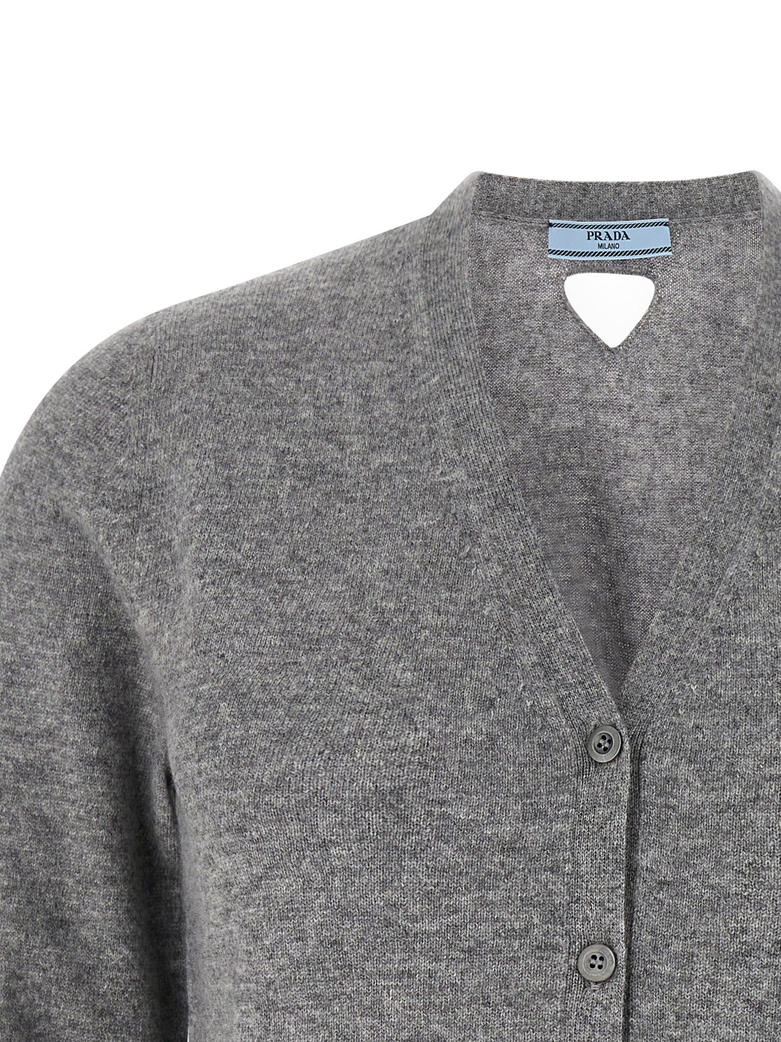 Prada Cashmere Cardigan Grey