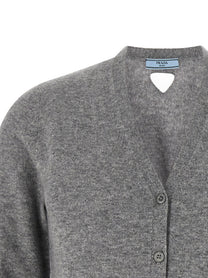 Prada Cashmere Cardigan Grey