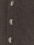 Brunello Cucinelli Men's Cashmere Cardigan Grey, view 3