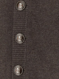 Brunello Cucinelli Men's Cashmere Cardigan Grey, view 3
