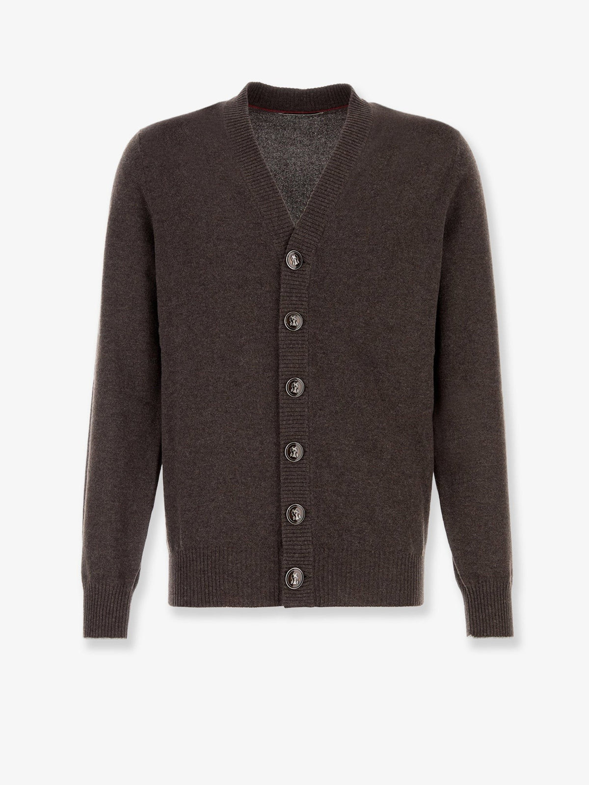 Brunello Cucinelli Men's Cashmere Cardigan Grey