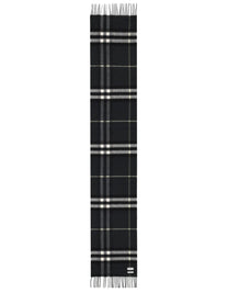 Burberry Men's Cashmere Check Scarf Black
