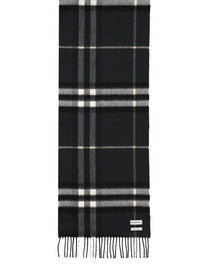 Burberry Men's Cashmere Check Scarf Black