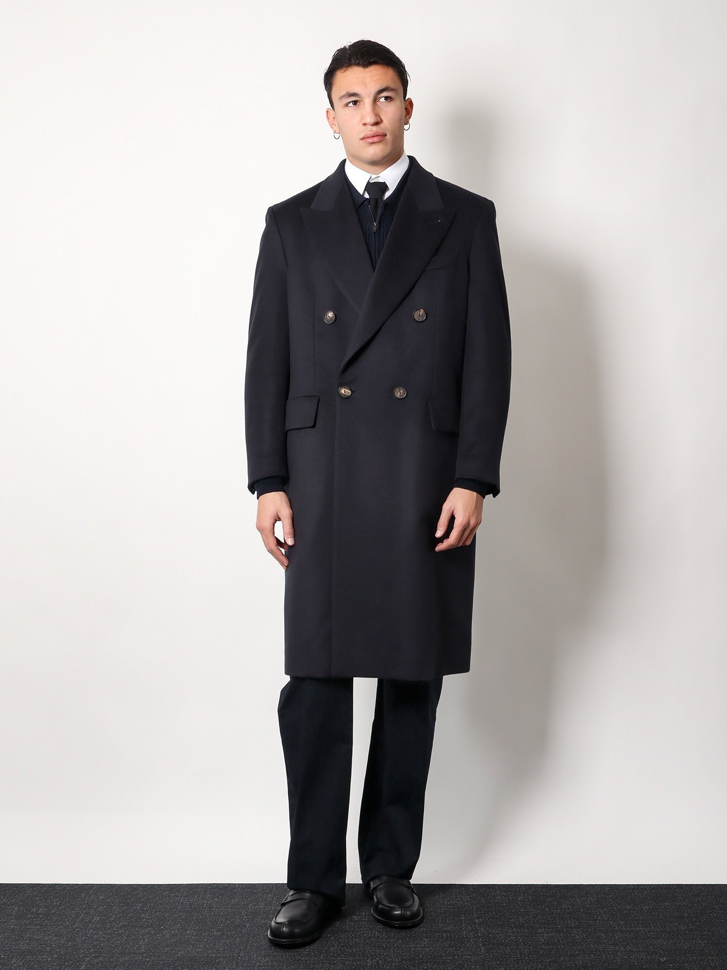 Hevò Men's Cashmere Coat Blue