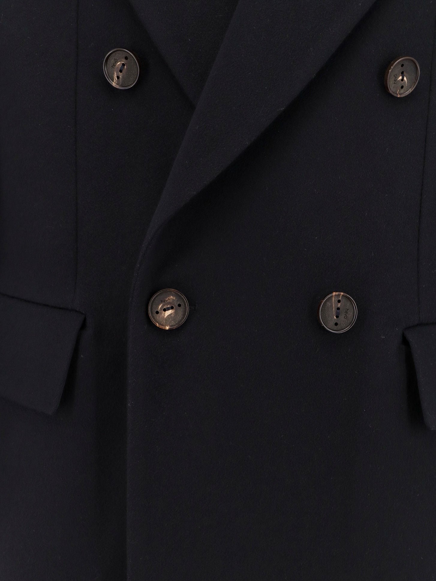 Hevò Men's Cashmere Coat Blue