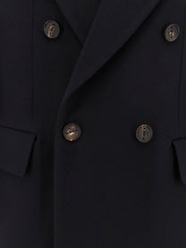 Hevò Men's Cashmere Coat Blue