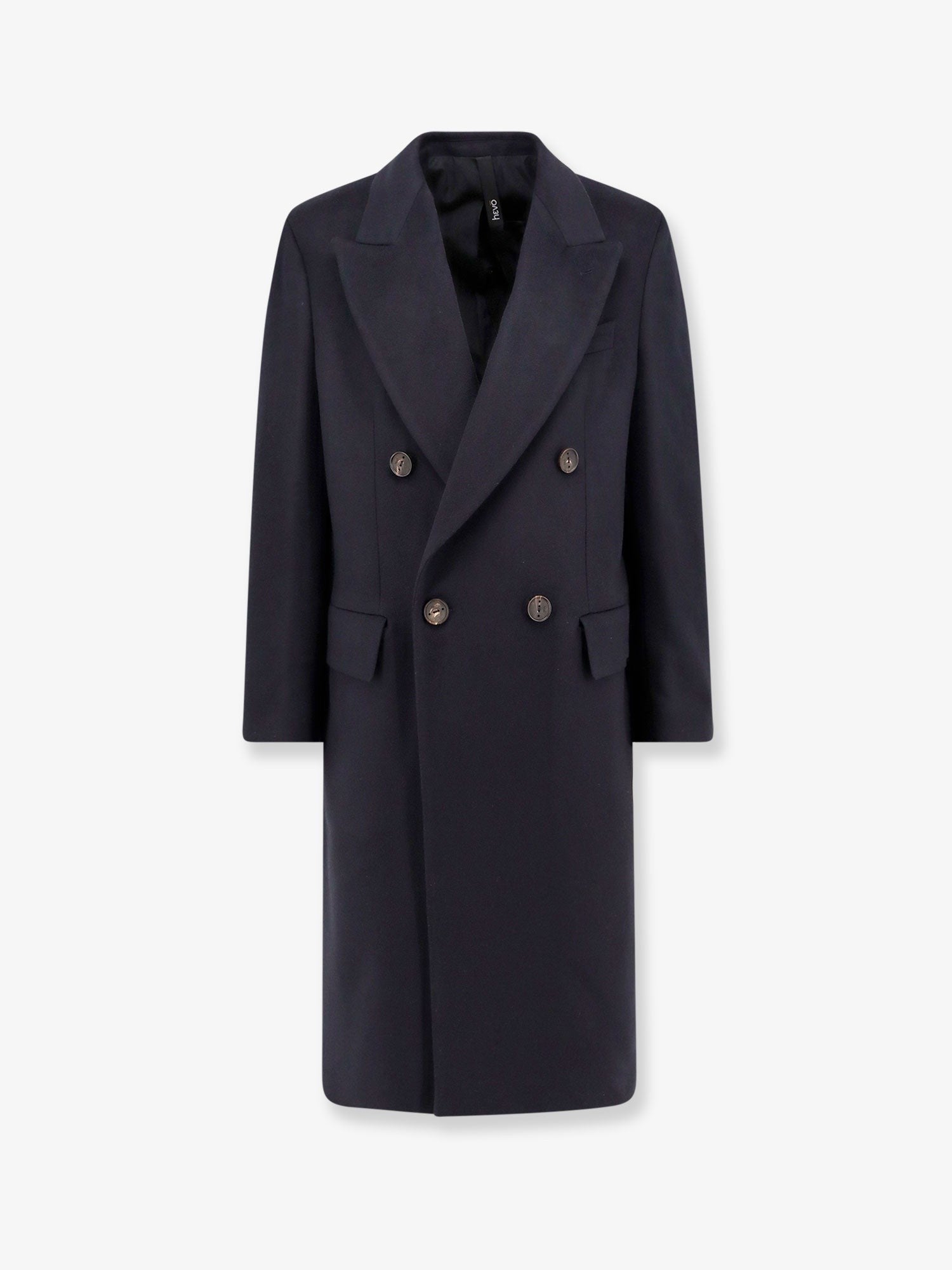 Hevò Men's Cashmere Coat Blue