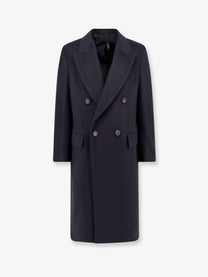 Hevò Men's Cashmere Coat Blue