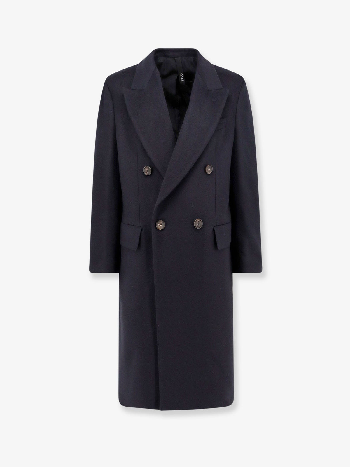 Hevò Men's Cashmere Coat Blue