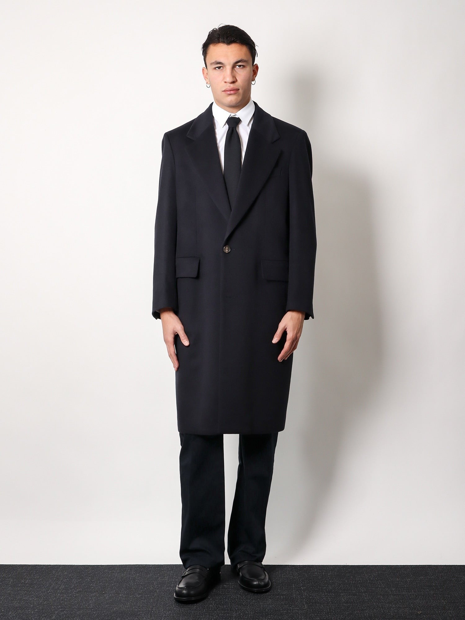 Hevò Men's Cashmere Coat Blue