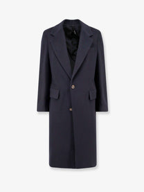 Hevò Men's Cashmere Coat Blue