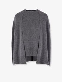 Toteme Women's Cashmere Crew Cape Knit Grey Toteme