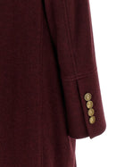 Brunello Cucinelli Cashmere Double Breasted Coat Red, view 4