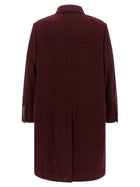 Brunello Cucinelli Cashmere Double Breasted Coat Red, view 2