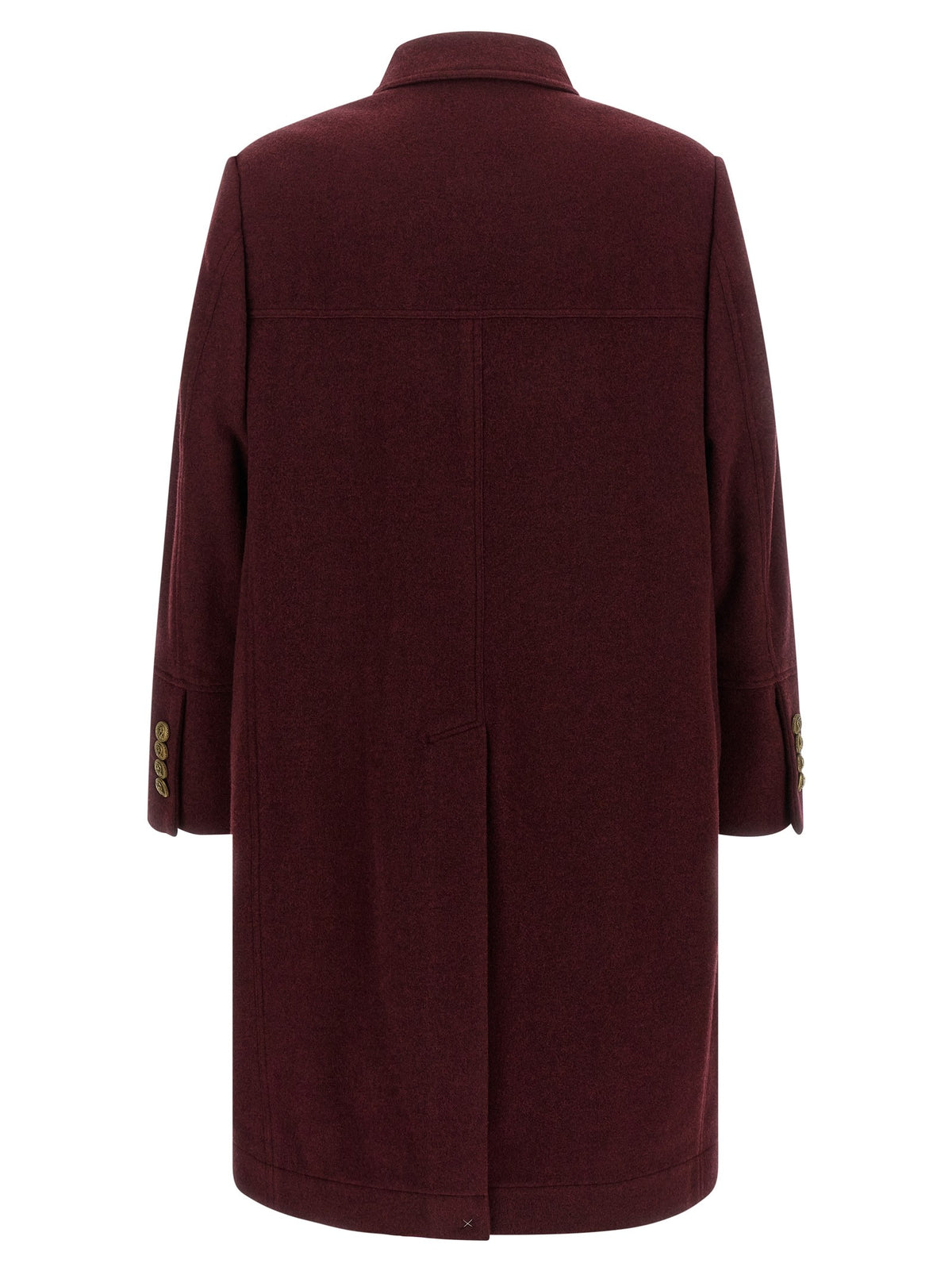 Brunello Cucinelli Cashmere Double Breasted Coat Red, view 2