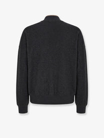 Brunello Cucinelli Women's Cashmere Interlock Bomber Jacket Grey