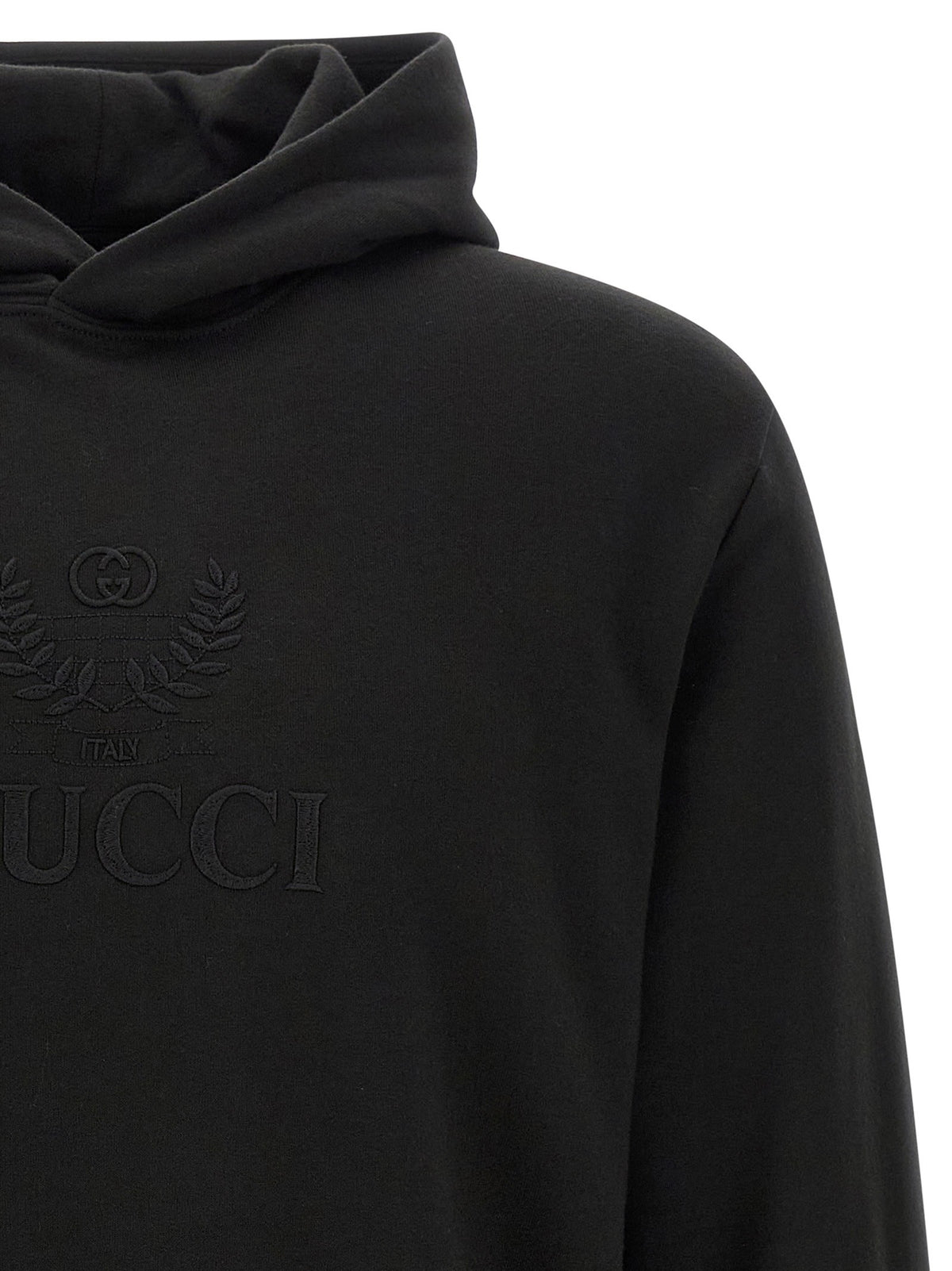 Gucci Cashmere Jersey Hoodie Black, view 3