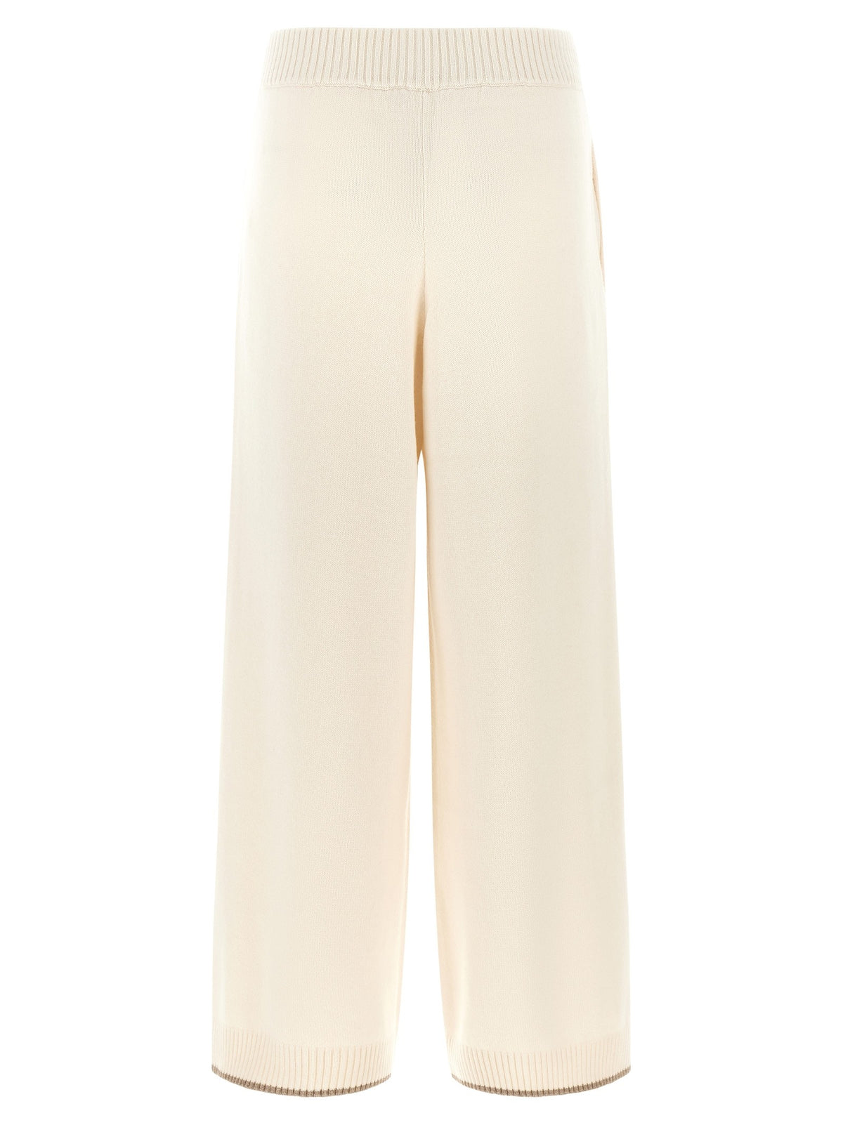 Brunello Cucinelli Cashmere Knit Pants White