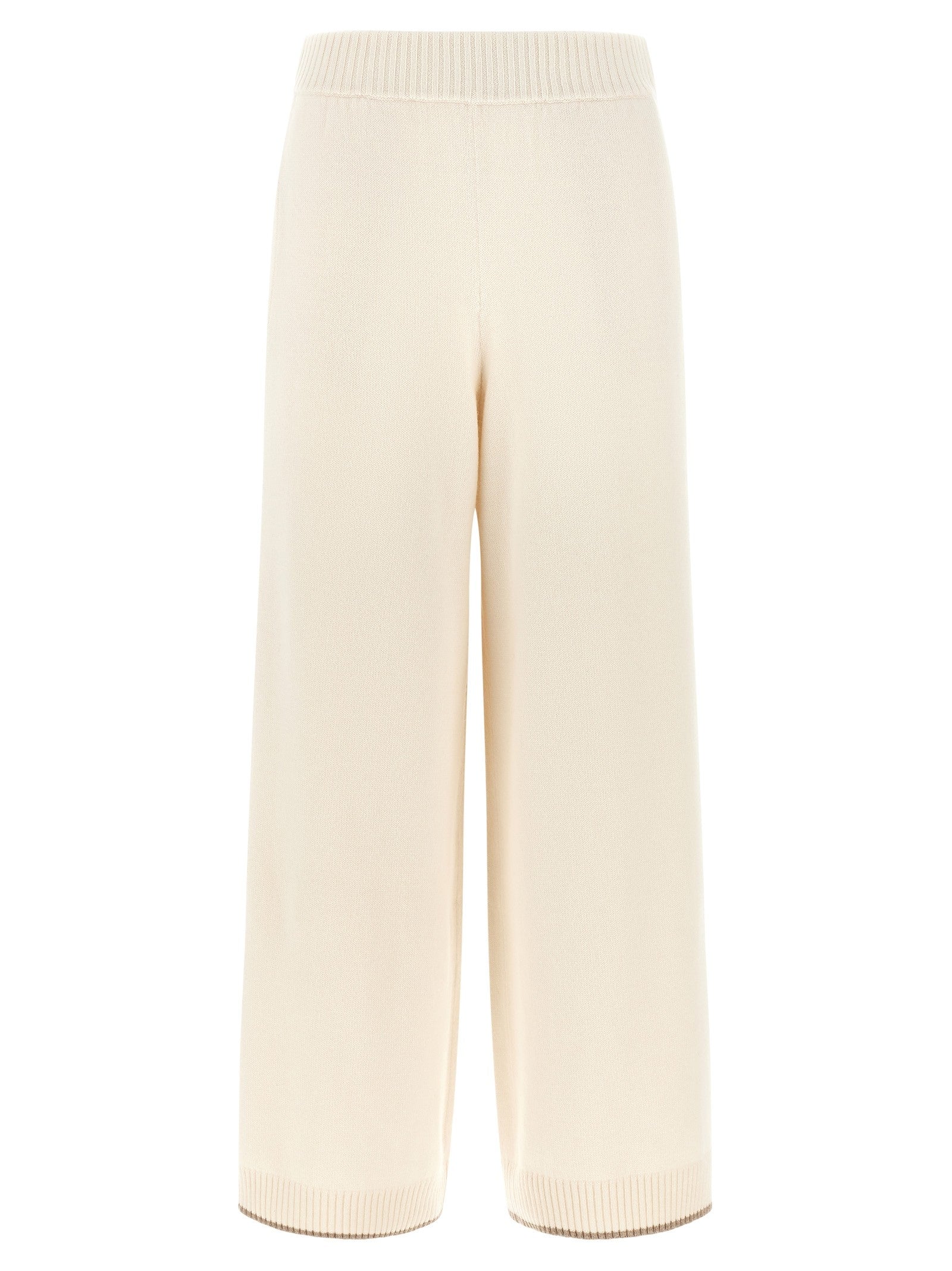 Brunello Cucinelli Cashmere Knit Pants White