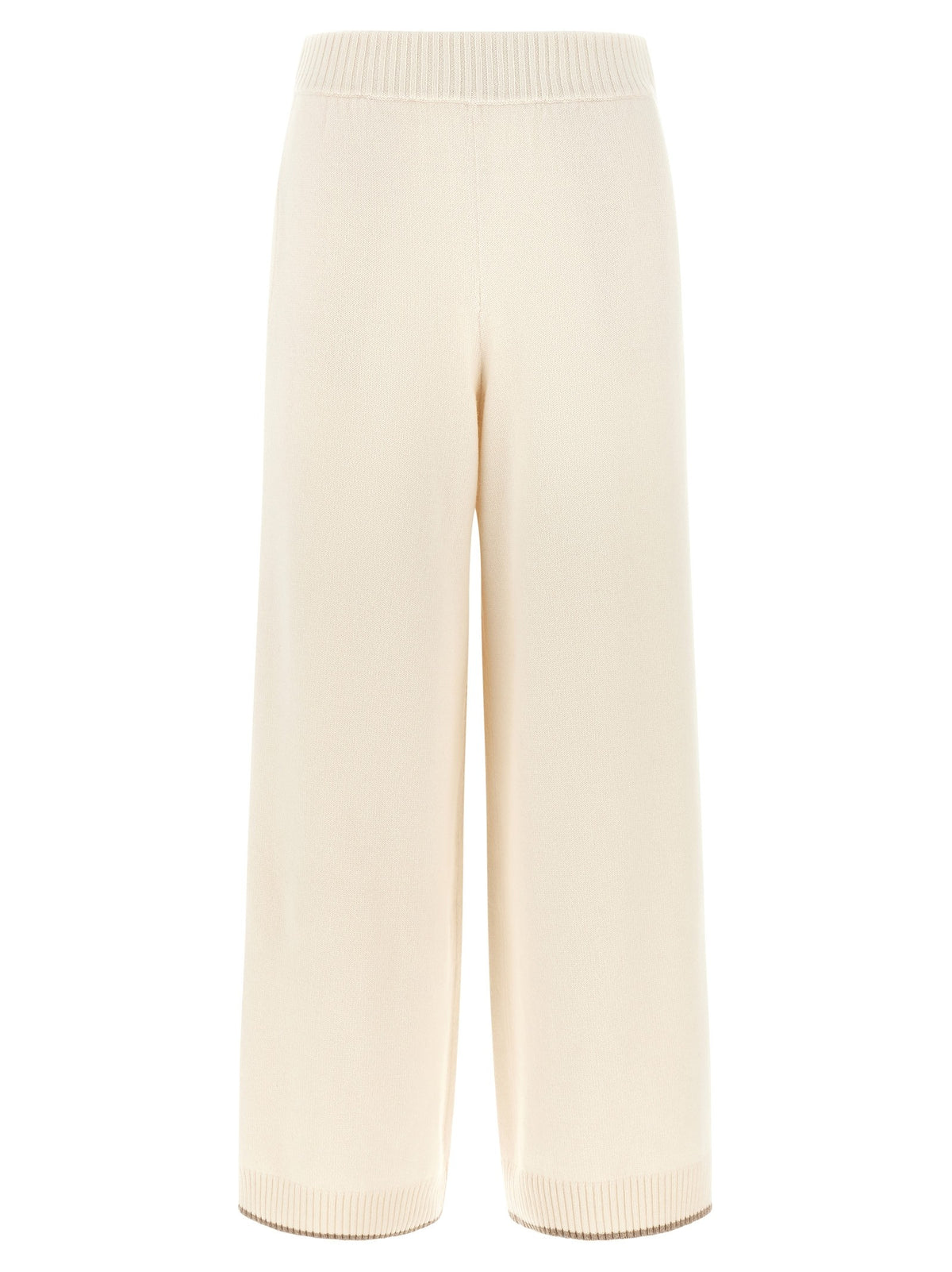 Brunello Cucinelli Cashmere Knit Pants White