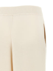 Brunello Cucinelli Cashmere Knit Pants White