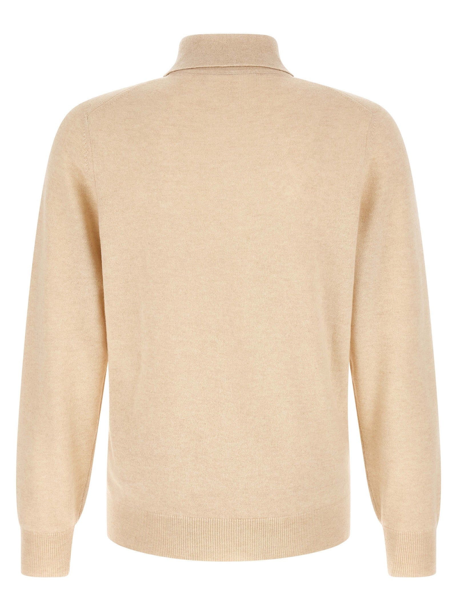 Brunello Cucinelli Cashmere Knit Polo Shirt Beige