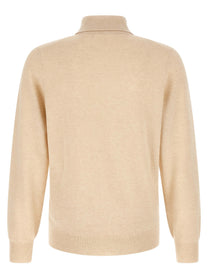 Brunello Cucinelli Cashmere Knit Polo Shirt Beige