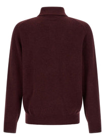 Brunello Cucinelli Cashmere Knit Polo Shirt Red
