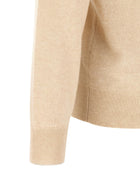 Brunello Cucinelli Cashmere Knit Polo Shirt Beige, view 4
