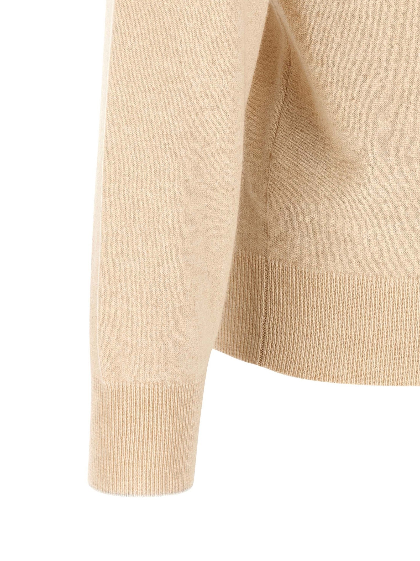 Brunello Cucinelli Cashmere Knit Polo Shirt Beige