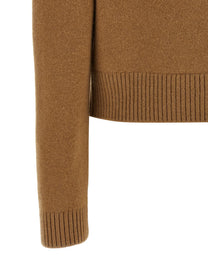 Rohe Cashmere Mixed Crew Neck Cardigan Brown, view 4