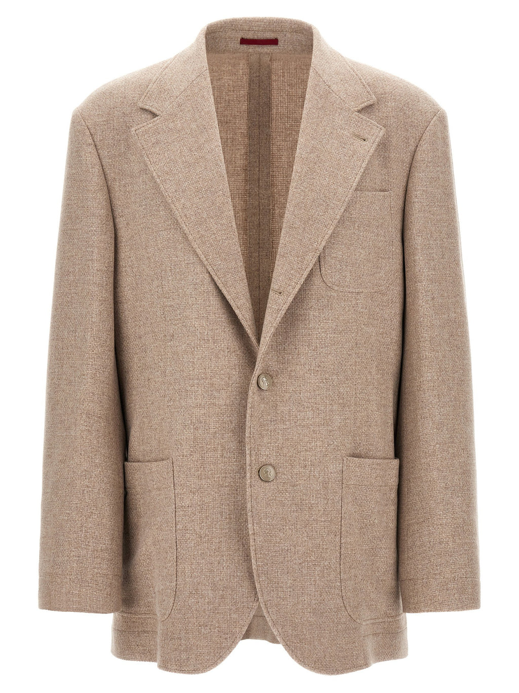 Brunello Cucinelli Cashmere Panama Blazer Beige